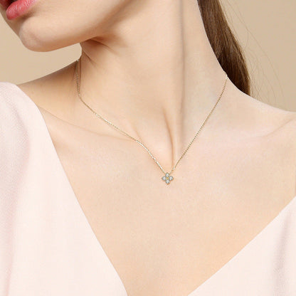 Mesmerizing Moissanite Sparkle Clover Necklace


