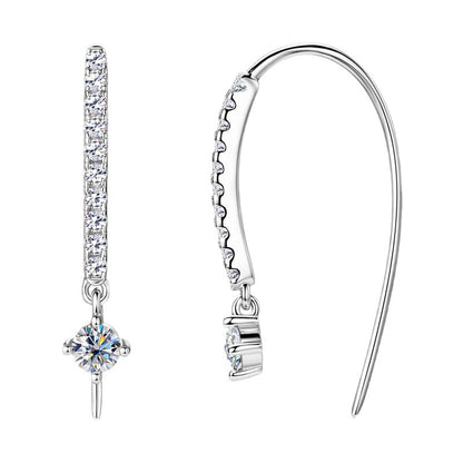 Dazzling Pave Set Moissanite Earrings