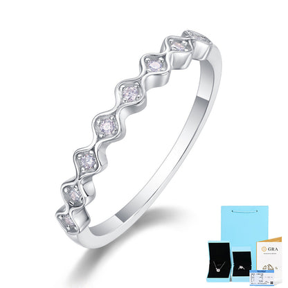 Undulating Moissanite Eternity Ring