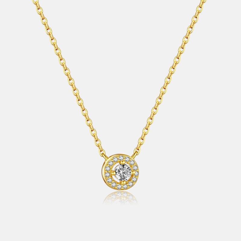 Contemporary Square Halo Pendant

