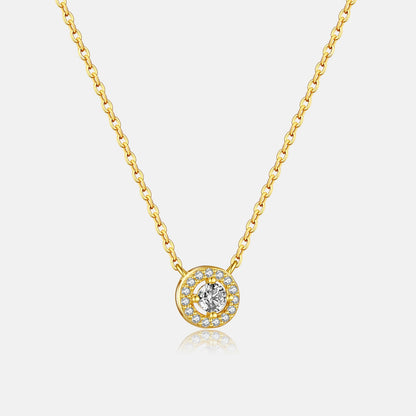 Contemporary Square Halo Pendant

