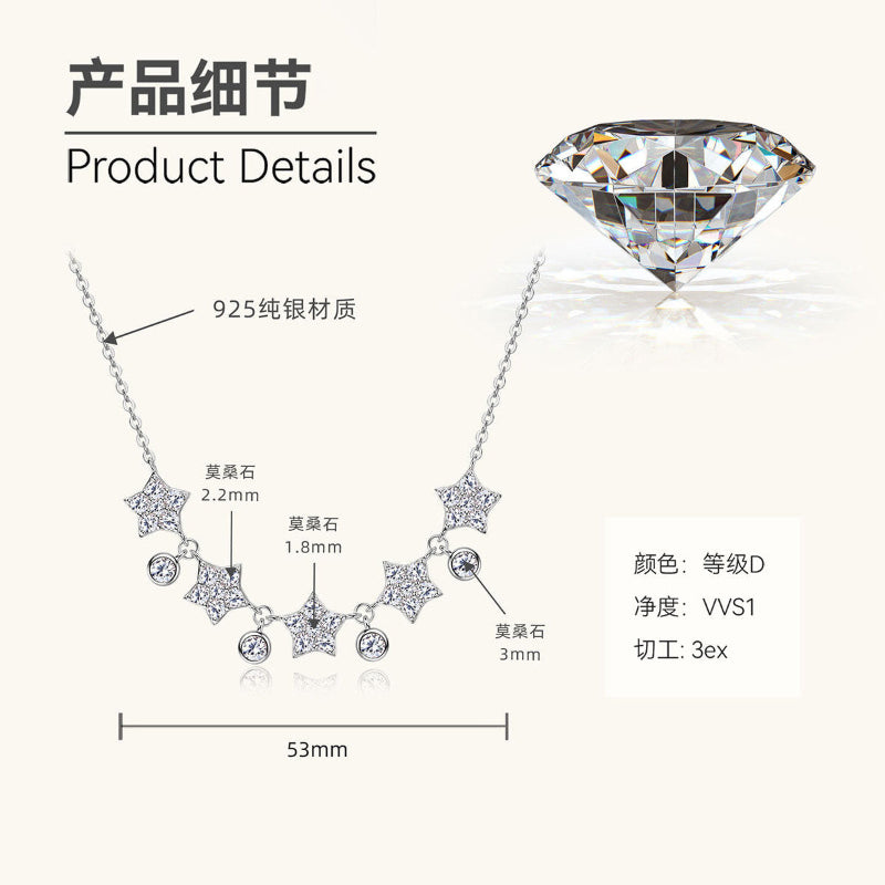1 carat round cut real moissanite solitaire pendant necklace