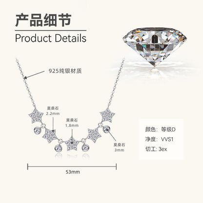 1 carat round cut real moissanite solitaire pendant necklace
