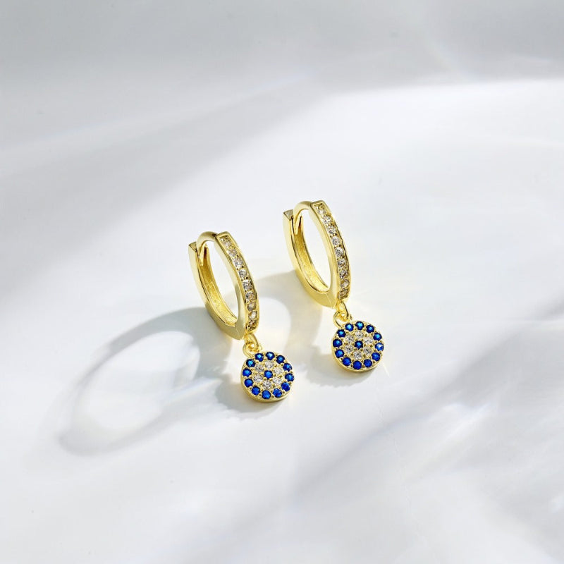 evil eye dangle earrings