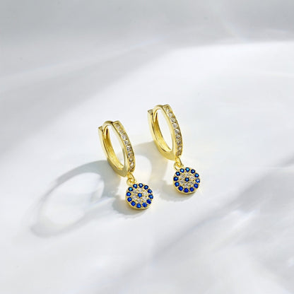 evil eye dangle earrings
