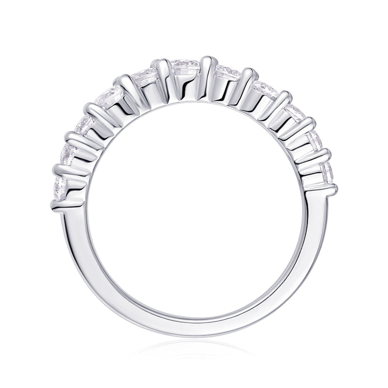 Sparkling Moissanite Contour Ring


