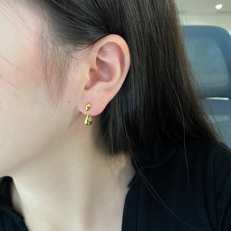 Modern Double Drop Studs

