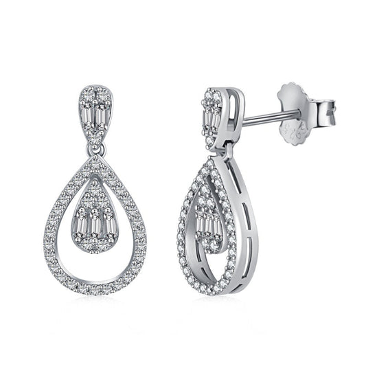 Sparkling Pear Drop Earrings

