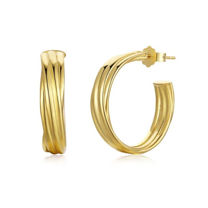Twisted Rope Hoop Earrings

