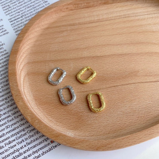 Hammered Gold Hoop Earrings