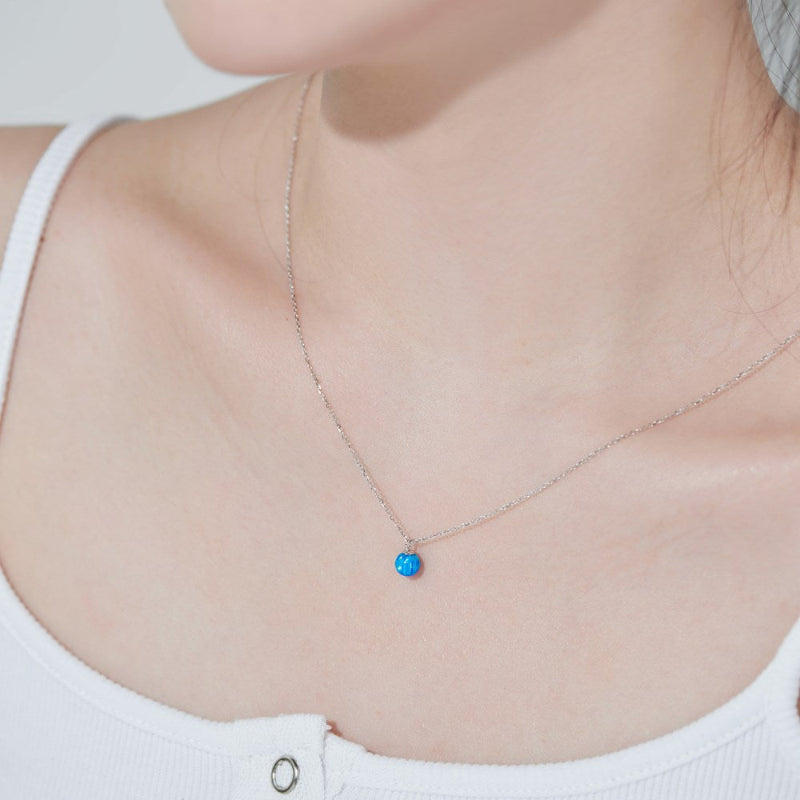 Luxurious Look Opal Chain Necklace