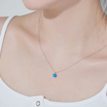 Luxurious Look Opal Chain Necklace