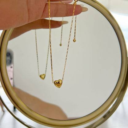 Trendy Korean Heart Crystal Necklace