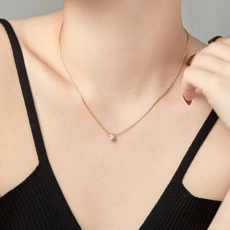 Whisper of Gold and Crystal Necklace

