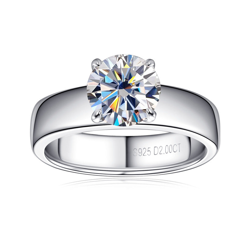 Radiant Gold Moissanite Solitaire for Her

