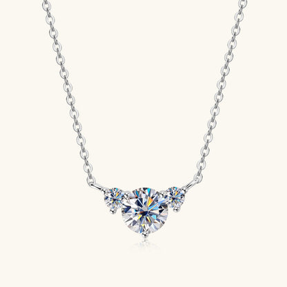Graduated Moissanite D-Color Pendant Necklace


