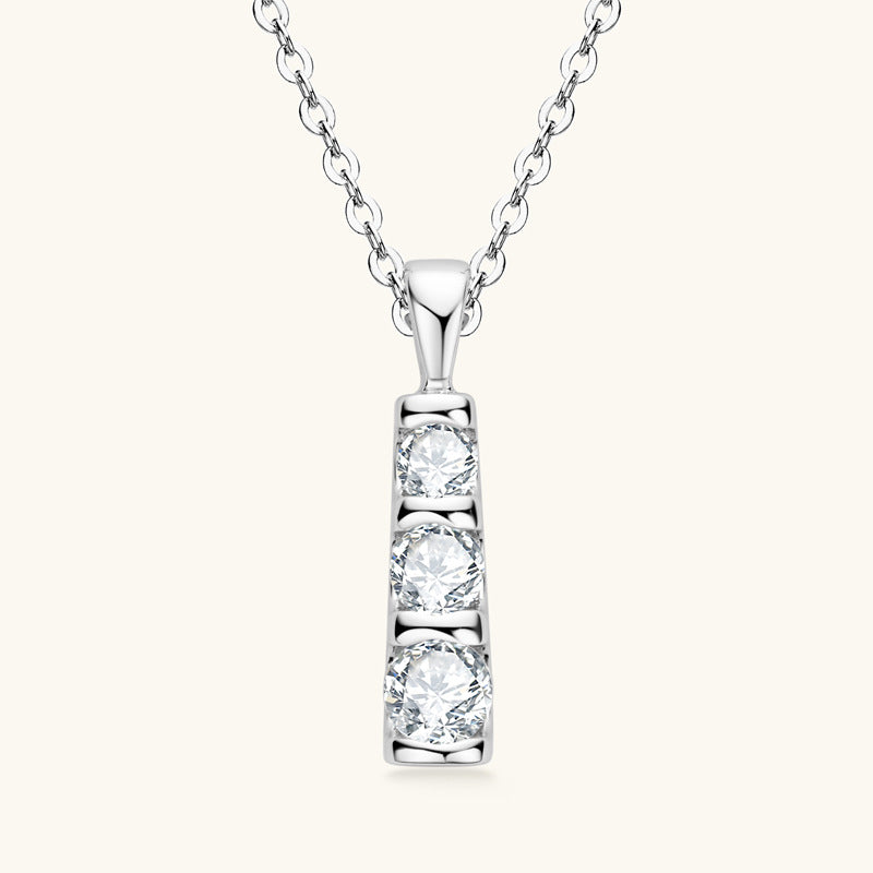 Vertical Moissanite Pendant