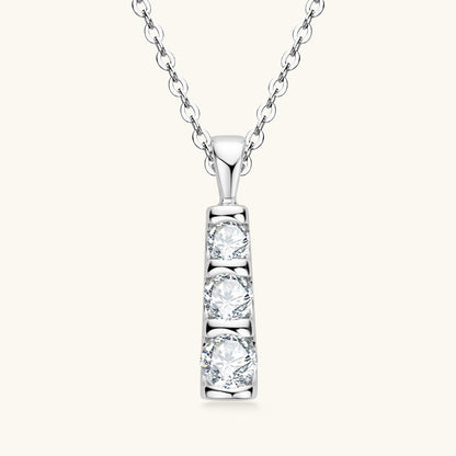 Vertical Moissanite Pendant