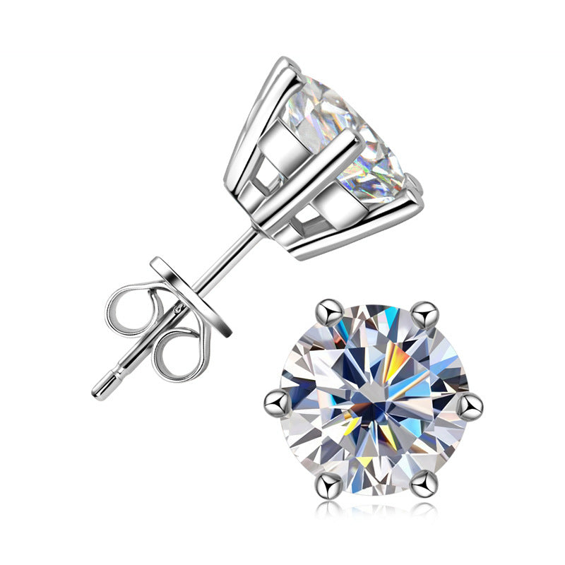 Brilliant Moissanite Diamond Simulant Studs

