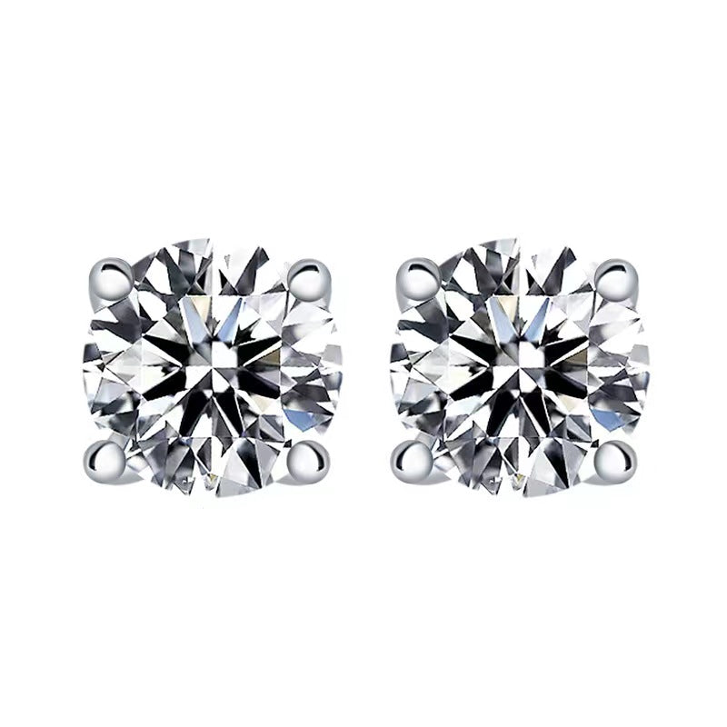 white diamond Multicolor Birthstone Stud Earrings Set