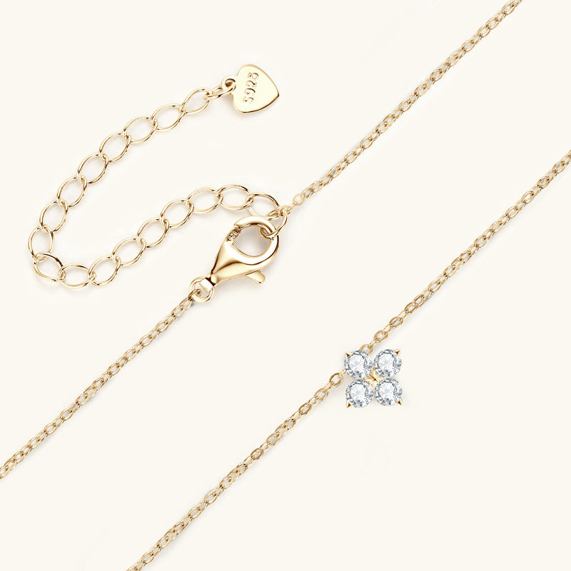 Brilliant Cut Moissanite Clover Pendant

