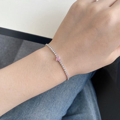 Glamorous Heart Bezel Bracelet

