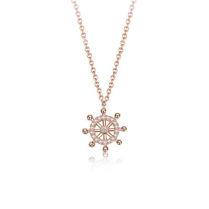 diamond rudder necklace