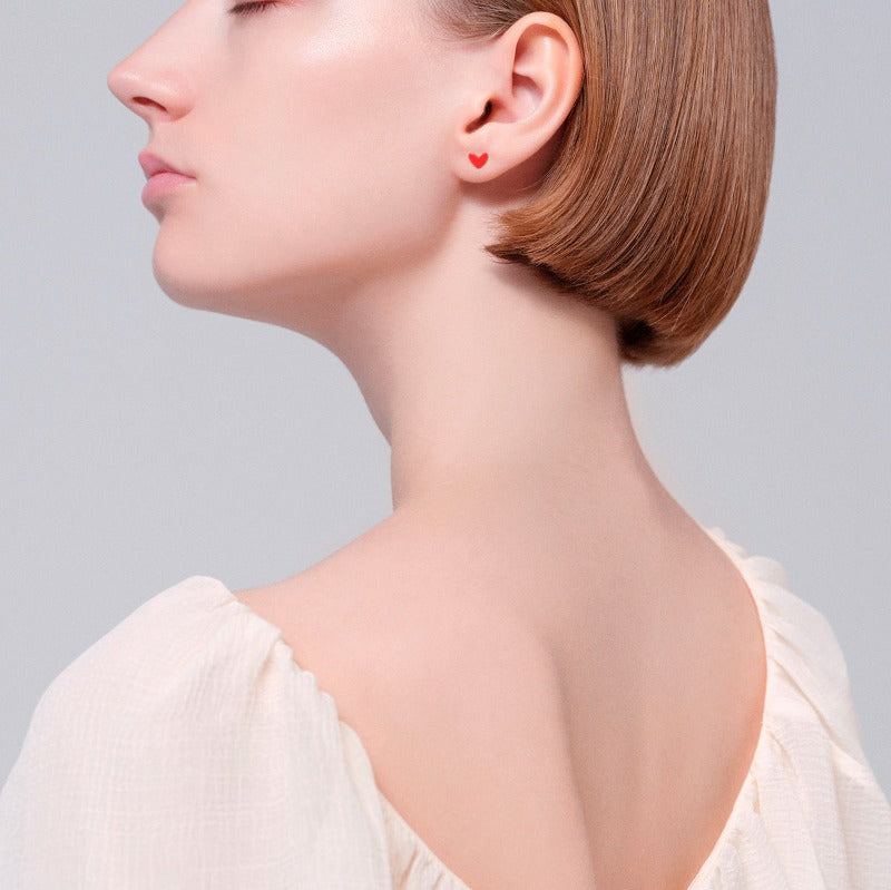 AHKAH Thiran Heart Midi Earrings