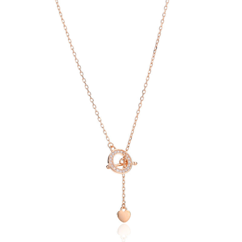T-Bar Heart Pendant Necklace

