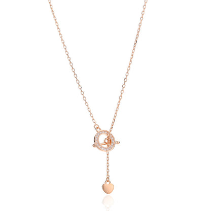 T-Bar Heart Pendant Necklace

