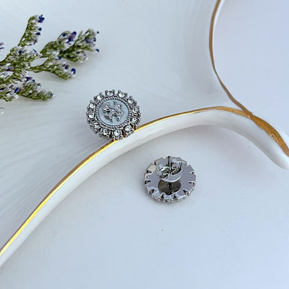Tory Burch Mother-of-Pearl T-Logo Studs

