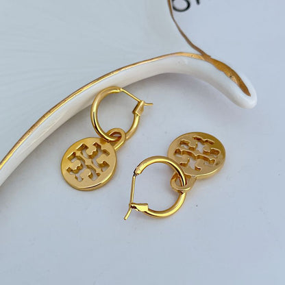Tory Burch Everyday Signature Hoop Earrings

