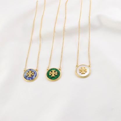 Tory Burch Enamel Logo Necklace

