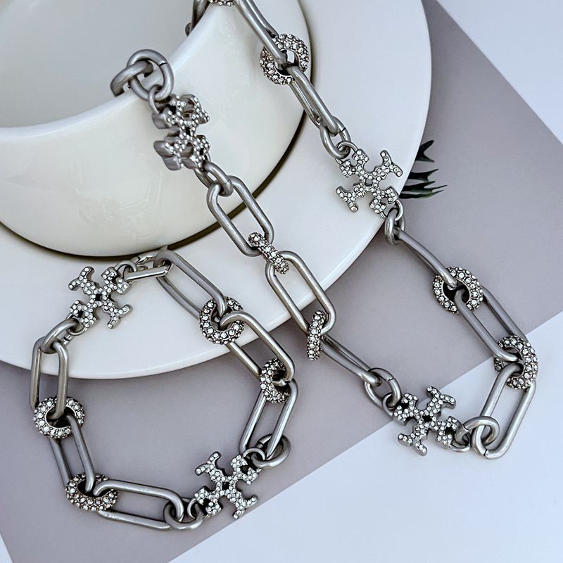 Tory Burch Pave Double-T Link Bracelet

