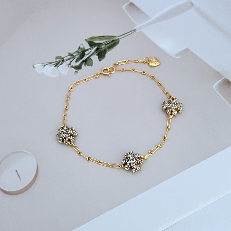 Tory Burch Dainty Rhinestone Link Bracelet

