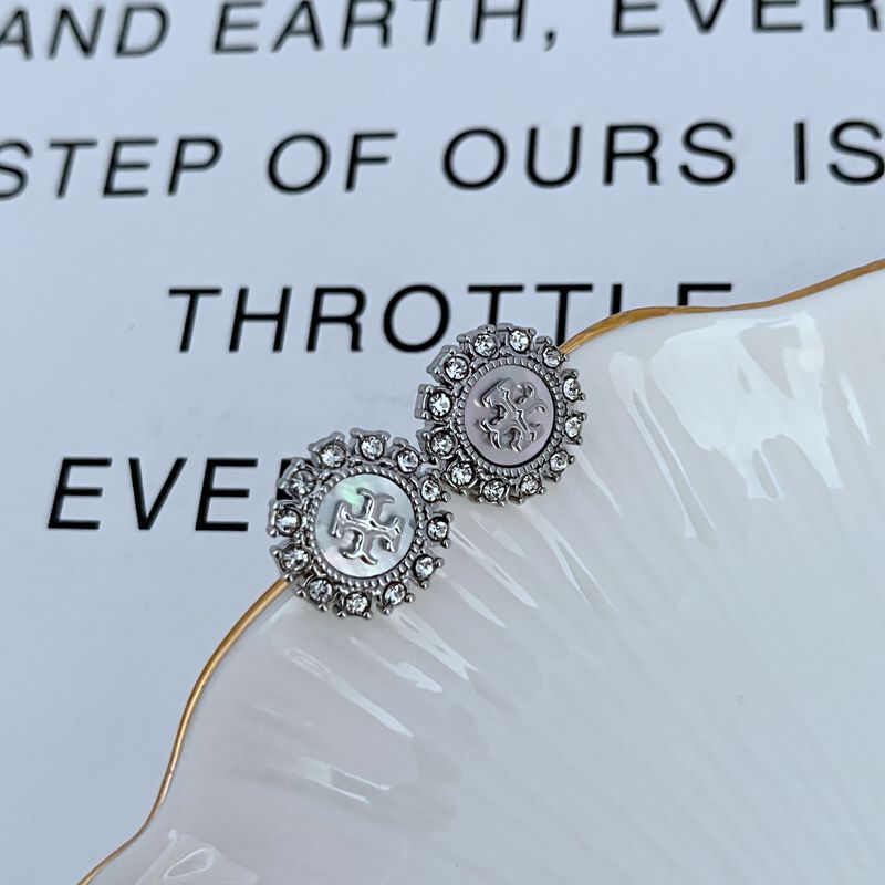 Tory Burch Crystal Halo Stud Earrings

