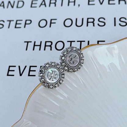 Tory Burch Crystal Halo Stud Earrings

