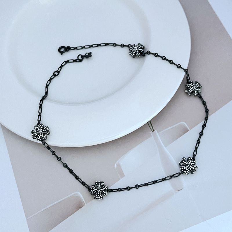 Tory Burch Modern Crystal Logo Necklace

