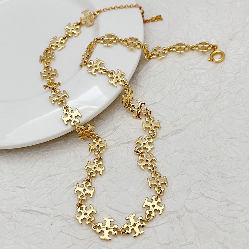 Tory Burch Minimalist T-Logo Necklace

