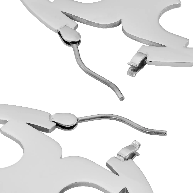 Tory Burch Medium Cut-Out Medallion Hoop Earrings