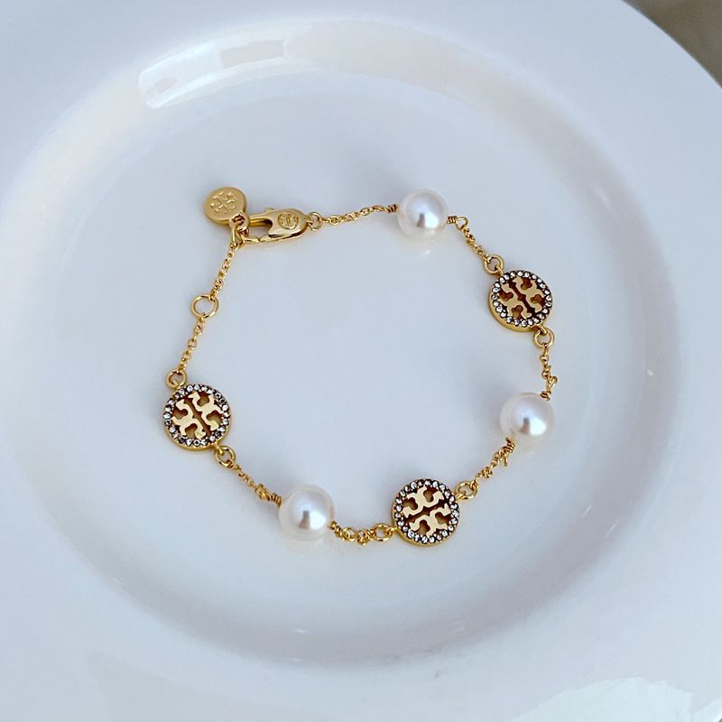 Tory Burch Chic Geometric & Pearl Bracelet

