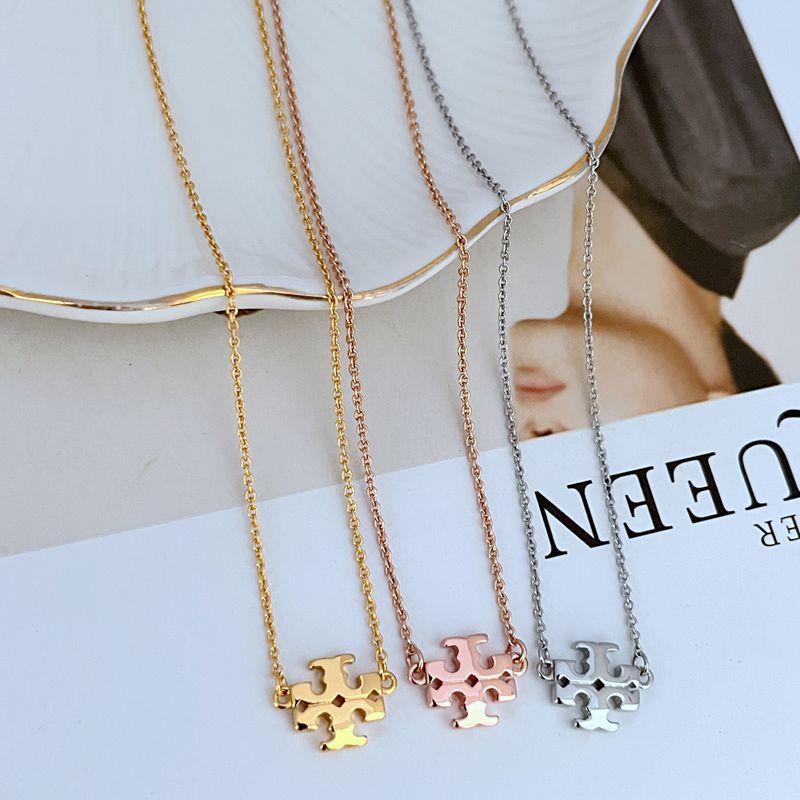 Mini Double T Logo Necklace

