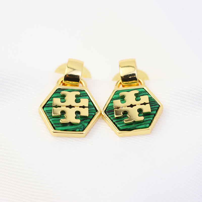 Tory Burch Reversible Hexagon Earrings

