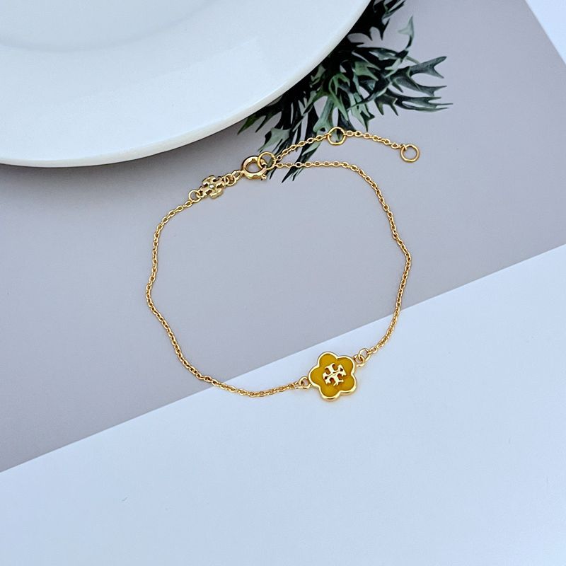 Tory Burch Enamel Daisy Chain Bracelet

