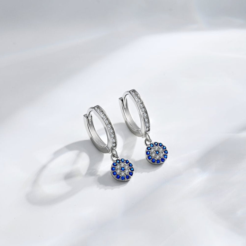 evil eye earrings silver