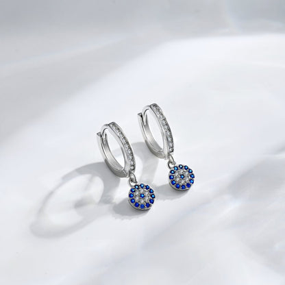 evil eye earrings silver