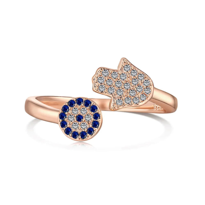 Fatima Hand & Turkish Eye Ring

