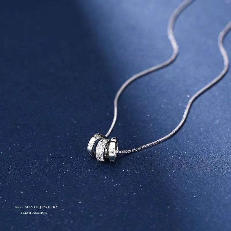 3 circle diamond necklace