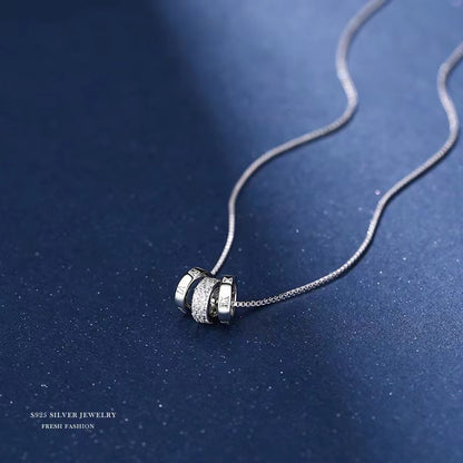 3 circle diamond necklace