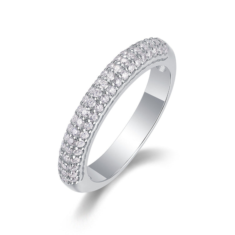 S925 Silver Moissanite Dome Ring

